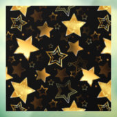 Naadloos patroon met gouden sterren raamsticker (Vel 3)