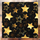 Naadloos patroon met gouden sterren raamsticker (Vel 2)