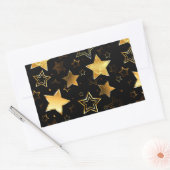 Naadloos patroon met gouden sterren rechthoekige sticker (Envelop)