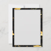 Naadloos patroon met gouden sterren RSVP kaartje (Achterkant)