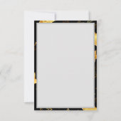 Naadloos patroon met gouden sterren save the date (Achterkant)