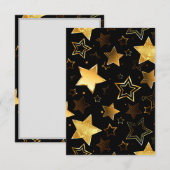 Naadloos patroon met gouden sterren save the date (Voorkant / Achterkant)