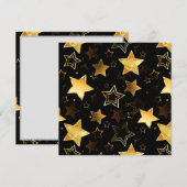 Naadloos patroon met gouden sterren save the date (Voorkant / Achterkant)