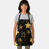 Naadloos patroon met gouden sterren schort (Insitu)