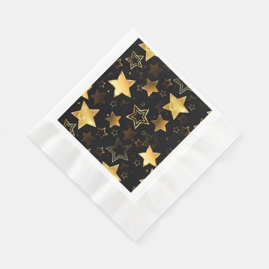 Naadloos patroon met gouden sterren servet (Hoek)