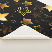 Naadloos patroon met gouden sterren sherpa deken (3/4)