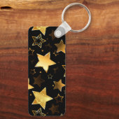 Naadloos patroon met gouden sterren sleutelhanger (Achterkant)