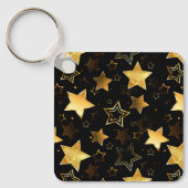 Naadloos patroon met gouden sterren sleutelhanger (Voorkant)