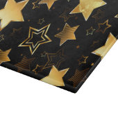 Naadloos patroon met gouden sterren snijplank (Hoek)