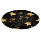 Naadloos patroon met gouden sterren snijplank (Hoek)