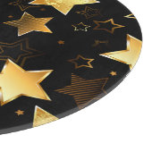 Naadloos patroon met gouden sterren snijplank (Hoek)