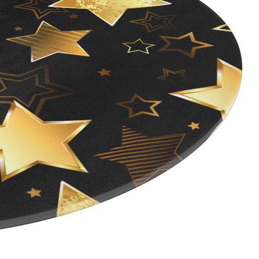 Naadloos patroon met gouden sterren snijplank (Hoek)