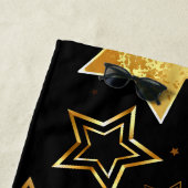 Naadloos patroon met gouden sterren strandlaken (In situ)