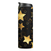 Naadloos patroon met gouden sterren thermosbeker (Geroteerd rechts)