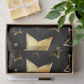 Naadloos patroon met gouden sterren tissuepapier (Geschenk)