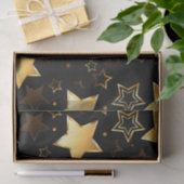 Naadloos patroon met gouden sterren tissuepapier (Geschenk)