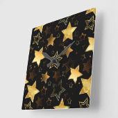 Naadloos patroon met gouden sterren vierkante klok (Hoek)