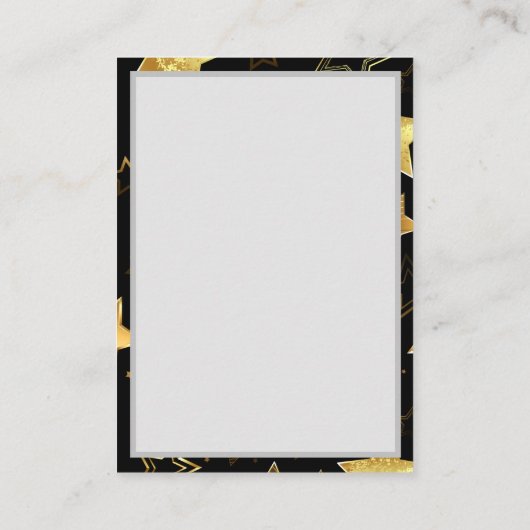 Naadloos patroon met gouden sterren visitekaartje (Achterkant)