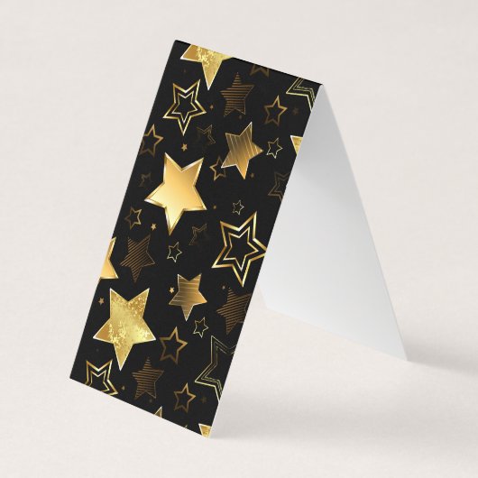 Naadloos patroon met gouden sterren visitekaartje (Voorkant)