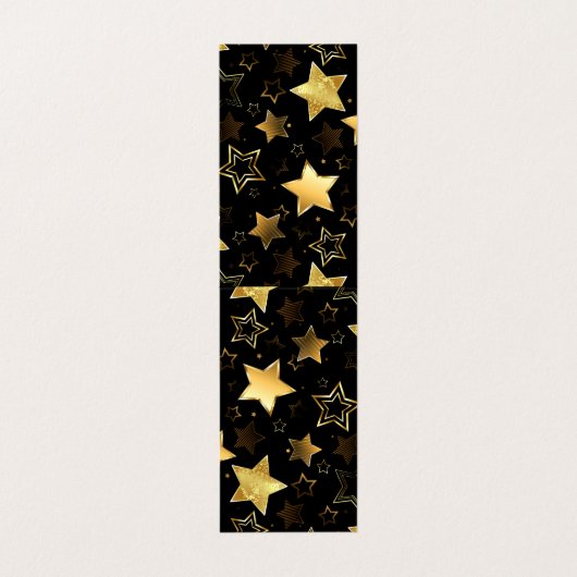 Naadloos patroon met gouden sterren visitekaartje (Buitenkant ongevouwen)