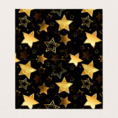 Naadloos patroon met gouden sterren visitekaartje (Buitenkant ongevouwen)