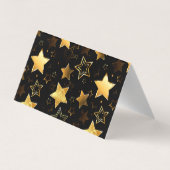 Naadloos patroon met gouden sterren visitekaartje (Achterkant)
