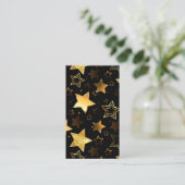 Naadloos patroon met gouden sterren visitekaartje (Staand voorkant)