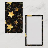 Naadloos patroon met gouden sterren visitekaartje (Voorkant / Achterkant)