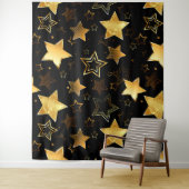 Naadloos patroon met gouden sterren wandkleed (In situ)