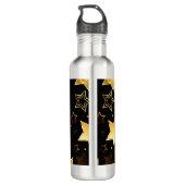 Naadloos patroon met gouden sterren waterfles  (Achterkant)