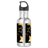 Naadloos patroon met gouden sterren waterfles (Achterkant)