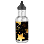 Naadloos patroon met gouden sterren waterfles (Links)