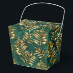 Naadloos patroon met gouden varens bedankdoosjes<br><div class="desc">Naadloos patroon van goud,  sieraden,  glanzende varentakken en bladeren op een groene,  beboste,  textuurachtergrond. Gouden varen.</div>