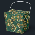 Naadloos patroon met gouden varens bedankdoosjes<br><div class="desc">Naadloos patroon van goud,  sieraden,  glanzende varentakken en bladeren op een groene,  beboste,  textuurachtergrond. Gouden varen.</div>