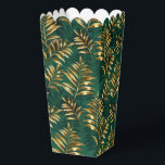 Naadloos patroon met gouden varens bedankdoosjes<br><div class="desc">Naadloos patroon van goud,  sieraden,  glanzende varentakken en bladeren op een groene,  beboste,  textuurachtergrond. Gouden varen.</div>