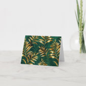 Naadloos patroon met gouden varens bedankkaart (Voorkant)