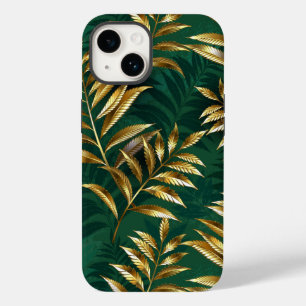 Naadloos patroon met gouden varens Case-Mate iPhone 14 hoesje