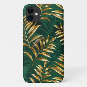 Naadloos patroon met gouden varens Case-Mate iPhone case