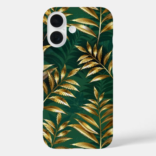 Naadloos patroon met gouden varens Case-Mate iPhone case (Achterkant)