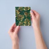 Naadloos patroon met gouden varens flyer (Hand)