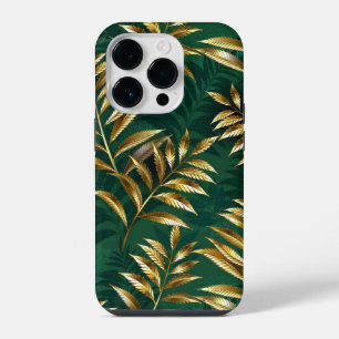 Naadloos patroon met gouden varens iPhone 14 plus hoesje