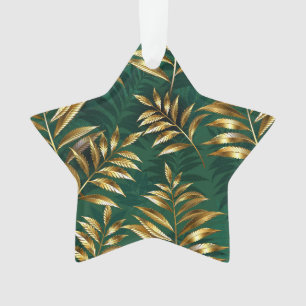 Naadloos patroon met gouden varens ornament