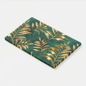 Naadloos patroon met gouden varens post-it® notes (Schuin)