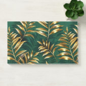 Naadloos patroon met gouden varens post-it® notes (Kantoor)