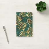 Naadloos patroon met gouden varens post-it® notes (Kantoor)