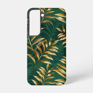 Naadloos patroon met gouden varens samsung galaxy hoesje