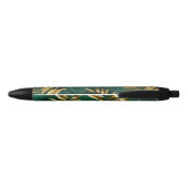 Naadloos patroon met gouden varens zwarte inkt pen (Achterkant)