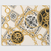 Naadloos patroon met goudketens van edelstenen  cadeaupapier (Vlak)