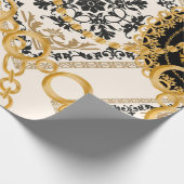 Naadloos patroon met goudketens van edelstenen  cadeaupapier (Hoek)