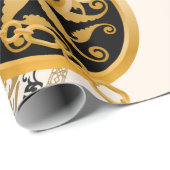 Naadloos patroon met goudketens van edelstenen  cadeaupapier (Rol Hoek)